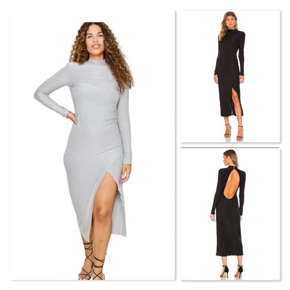 NEW! HAH | 'Southern Lady' Open Back Long Sleeve Midi Dress - size Medium